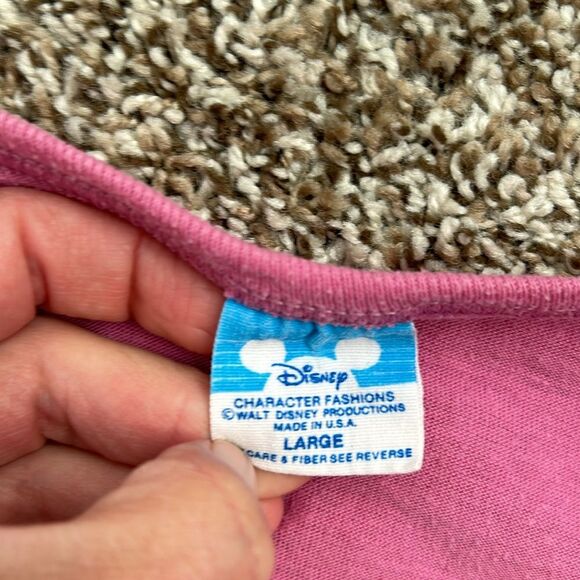 Vintage Disney Mickey Mouse 80s Made in the USA Pink Tank Top Womens Large - Picture 8 of 9